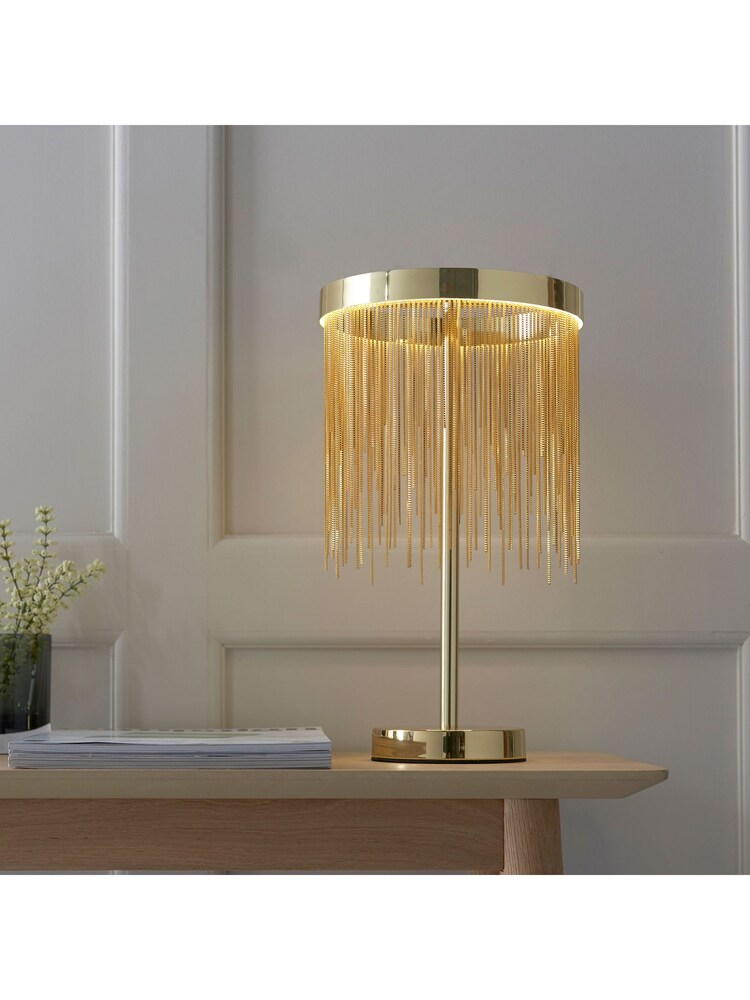 Gallery Home Satin Brass Bayard Table Lamp - Image 2 of 7