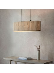 Gallery Home Natural 2 Light Kimball Pendant Ceiling Light - Image 1 of 3