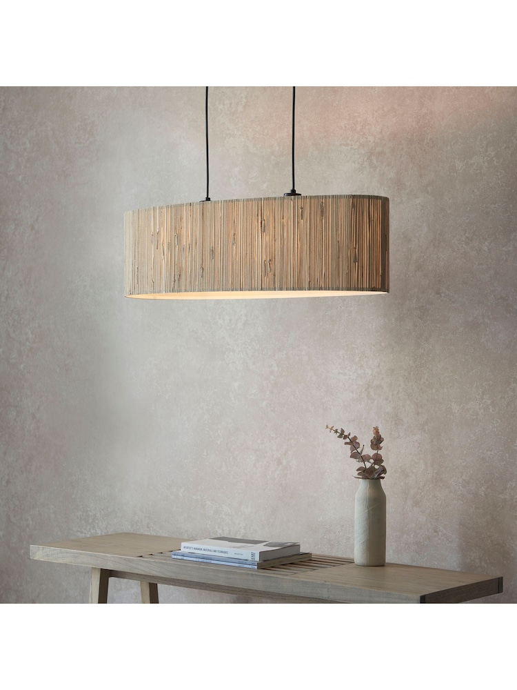 Gallery Home Natural 2 Light Kimball Pendant Ceiling Light - Image 1 of 3