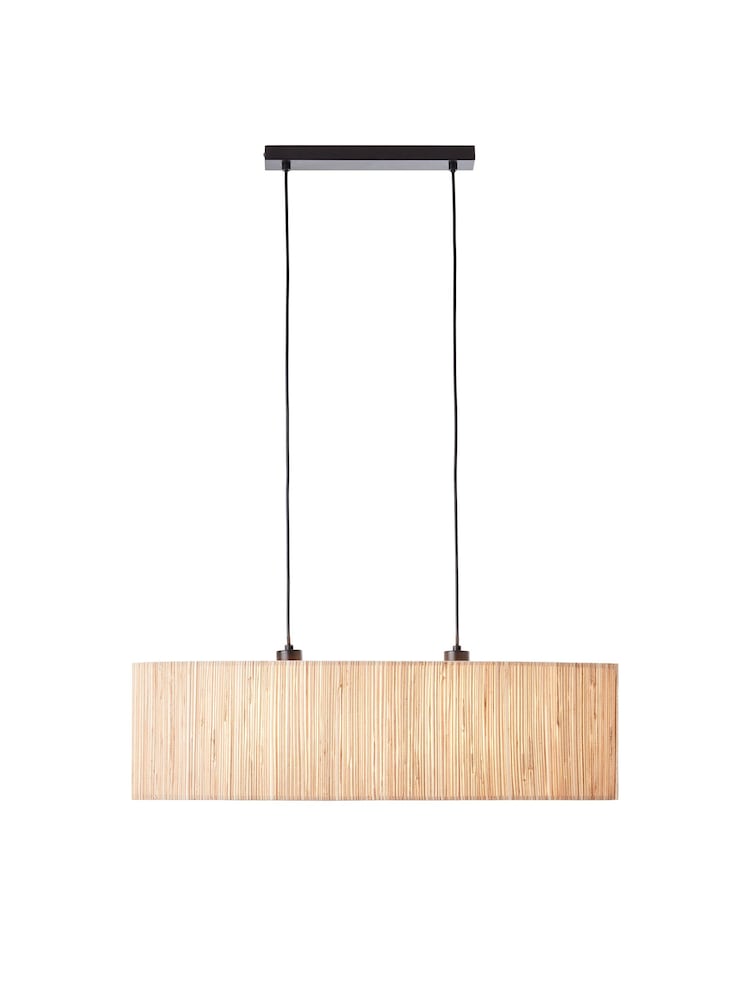Gallery Home Natural 2 Light Kimball Pendant Ceiling Light - Image 3 of 3