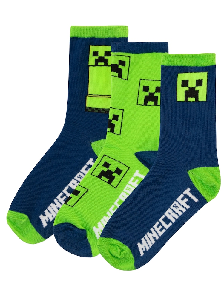 Character Minecraft Socks 3 Pack - Bild 1 von 4