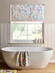 Multi Ready Made Blackout Bathroom Roller Blind Floral Print - Image 1 of 7