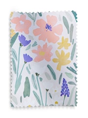 Multi Ready Made Blackout Bathroom Roller Blind Floral Print - Image 7 of 7