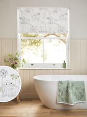 Natural Ready Made Blackout Bathroom Blackout Blind Bunny Print - Image 1 of 7