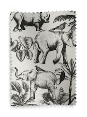 Monochrome Ready Made Blackout Bathroom Roller Blind Safari Print - Image 7 of 7