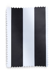 Monochrome Black Ready Made Blackout Roller Blind Stripe Print - Image 7 of 7