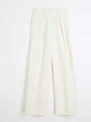 River Island Cream High Waisted Wide Leg Tailored Trousers - Image 5 of 6