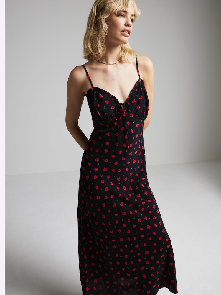 River Island Red Strappy Slip Dress - Image 2 of 4