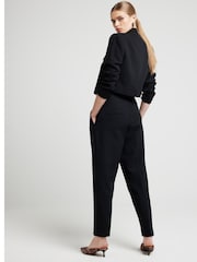 River Island Black High Waisted Straight Leg Tailored Trousers - Image 3 of 4