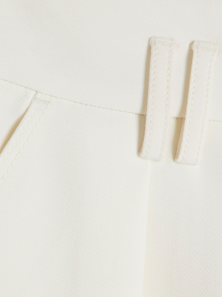 River Island Cream Petite Tailored Wide Leg Trousers - Image 2 of 2 River Island Cream Petite Tailored Wide Leg Trousers - Image 2 of 2