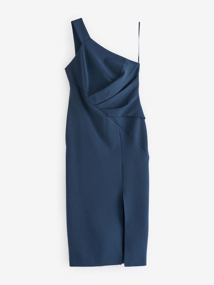 River Island שמלת מידי צמודה עם כתף אחת - Image 4 of 5