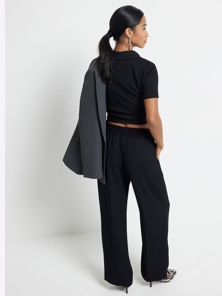 River Island Black Petite Joggers - Image 2 of 4 River Island Black Petite Joggers - Image 2 of 4