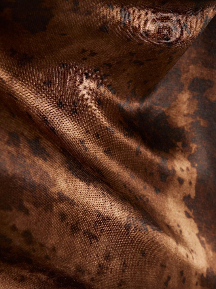 River Island Brown V-Neck Floral Slip Dress - Image 4 of 4 River Island Brown V-Neck Floral Slip Dress - Image 4 of 4