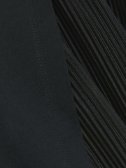 River Island Black Pleated Tie Side Plisse 100% Cotton T-Shirt - Image 4 of 4