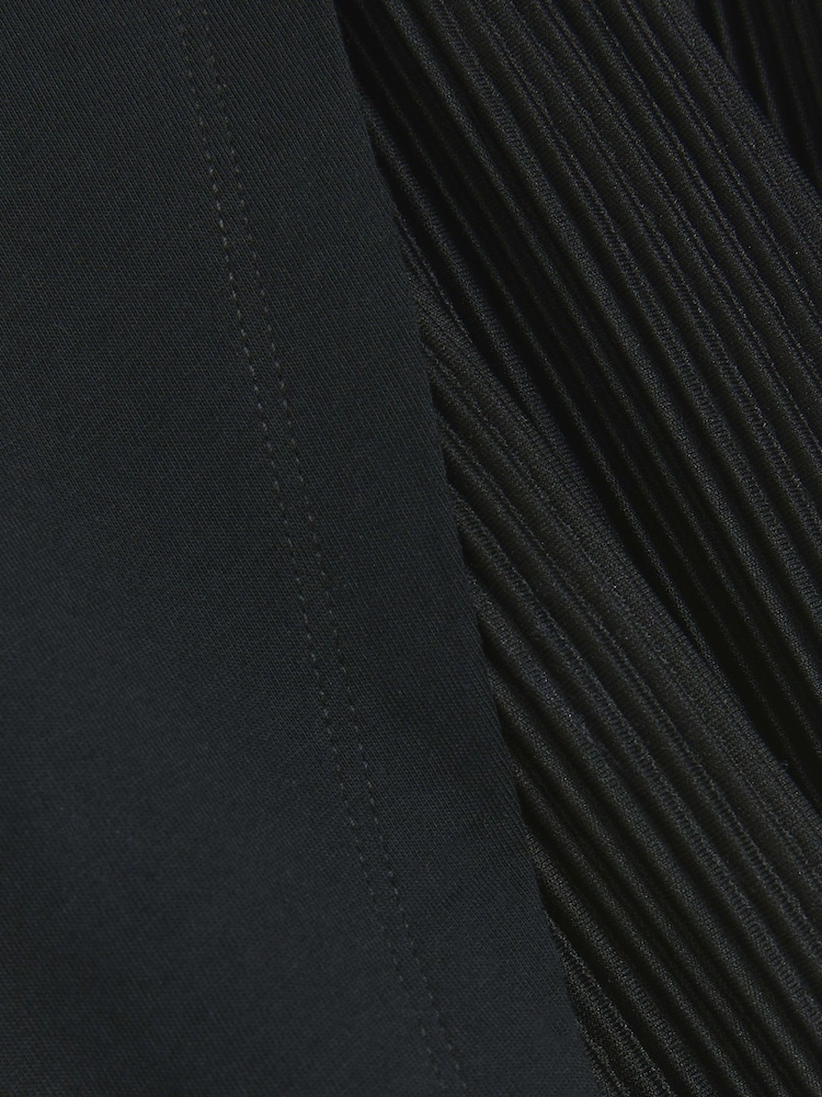 River Island Black Pleated Tie Side Plisse 100% Cotton T-Shirt - Image 4 of 4