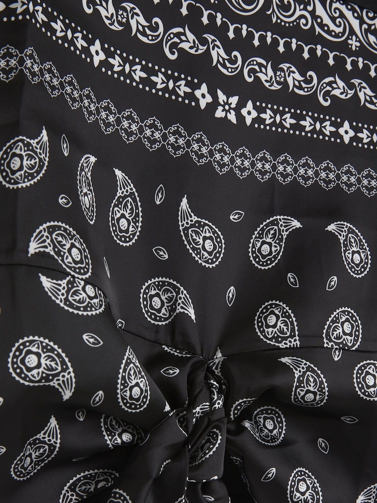 River Island Black Knot Front 100% Cotton T-Shirt - Image 4 of 4