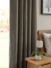 Cortinas con ojales con aspecto de lino - Imagen 4 de 7