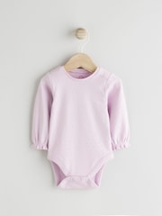 Purple Floral Stripe Long Sleeve Bodysuit & Baby Dungaree Set (0mths-3yrs) - Image 3 of 9