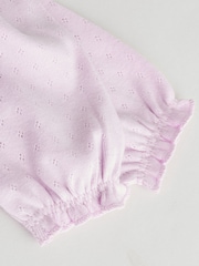 Purple Floral Stripe Long Sleeve Bodysuit & Baby Dungaree Set (0mths-3yrs) - Image 8 of 9