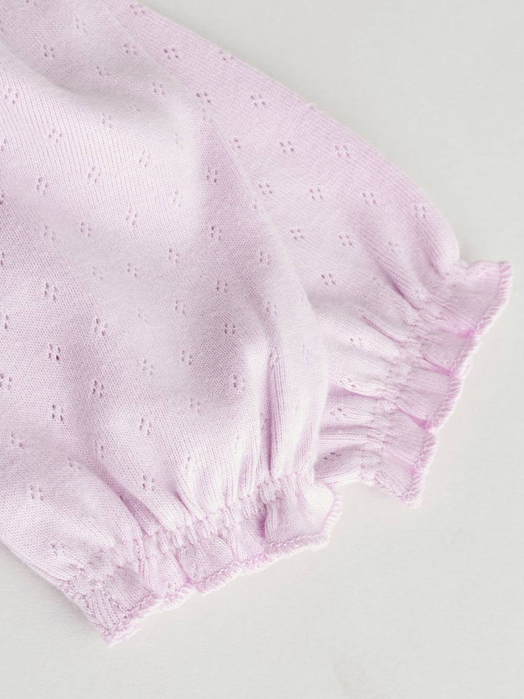 Purple Floral Stripe Long Sleeve Bodysuit & Baby Dungaree Set (0mths-3yrs) - Image 8 of 9