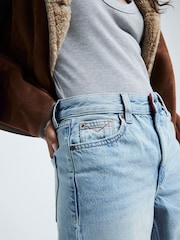 River Island Blue Petite Relaxed Straight Leg Jeans - Image 3 of 4