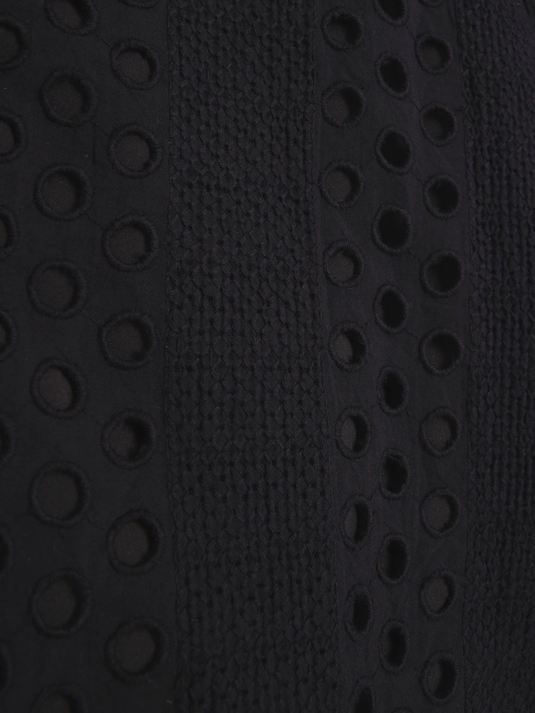 River Island Black Broderie Puff Sleeve Shirt - Image 4 of 4