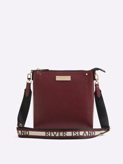 River Island Burgundy Clean Structure Messenger Bag - Image 1 of 5