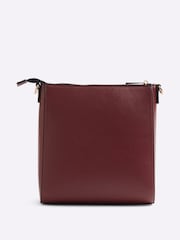 River Island Burgundy Clean Structure Messenger Bag - Image 3 of 5