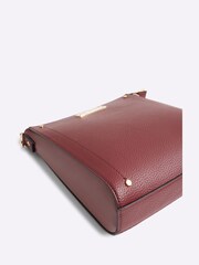 River Island Burgundy Clean Structure Messenger Bag - Image 4 of 5