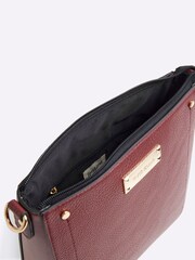 River Island Burgundy Clean Structure Messenger Bag - Image 5 of 5