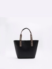 River Island Black Webbing Shopper Bag - Image 2 of 4