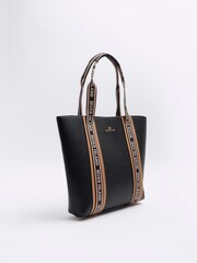 River Island Black Webbing Shopper Bag - Image 3 of 4
