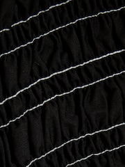 River Island Black Shirred V Detail Top - Image 5 of 5