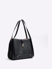 River Island Black Tab Front Slouch Bag - Image 3 of 5