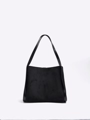 River Island Black Tab Front Slouch Bag - Image 4 of 5