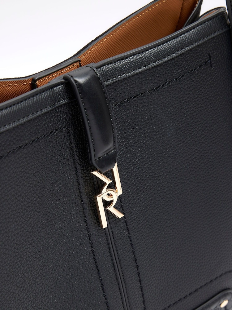 River Island Black Tab Front Slouch Bag - Image 5 of 5