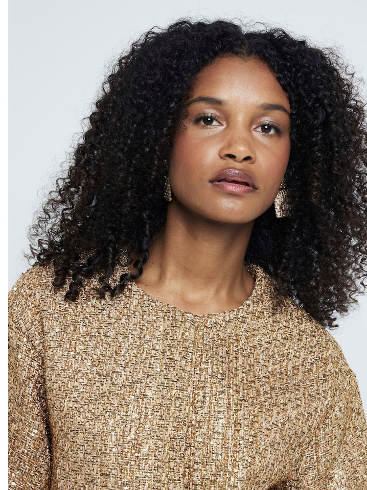 River Island Gold Tailored Jacket - Image 2 of 2 River Island Gold Tailored Jacket - Image 2 of 2