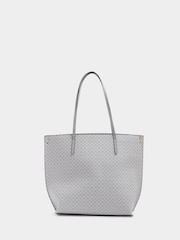 River Island Grey Monogram Stripe Pinched Shopper Bag - Image 2 of 4