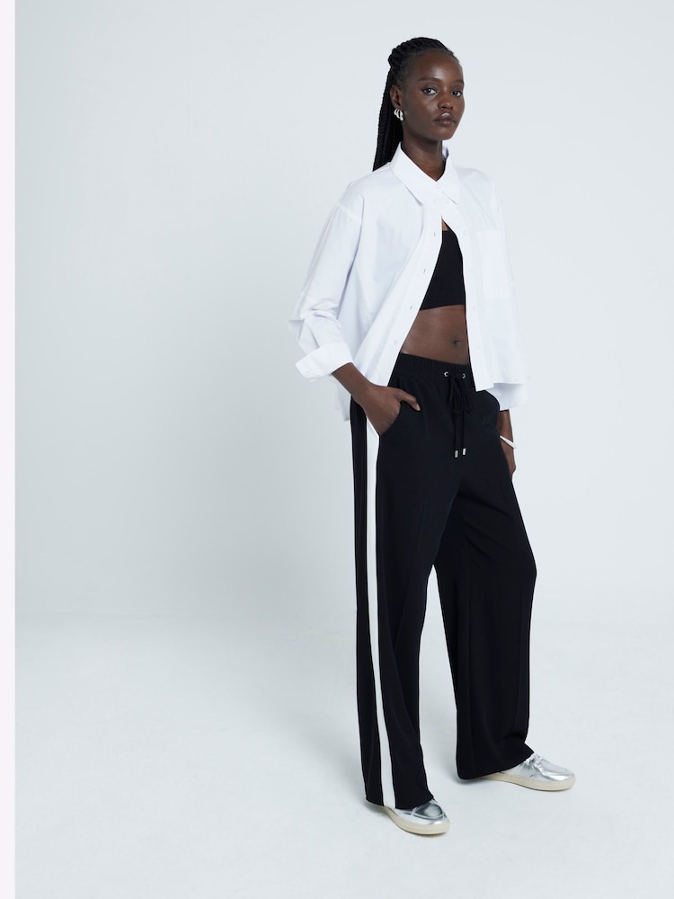 River Island Side Dungă Pantaloni de jogging croiți - Image 1 of 6