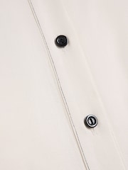 River Island Cream Satin Oversized Shirt - Image 4 of 4