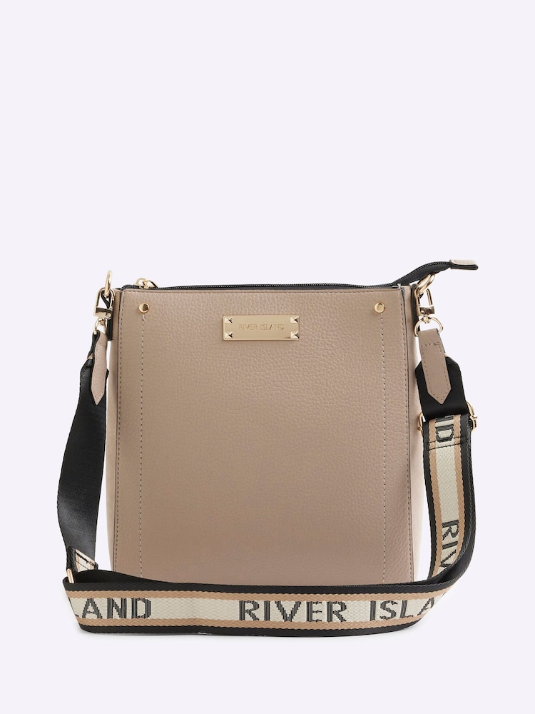 River Island Grey Clean Structure Messenger Bag - Image 1 of 4