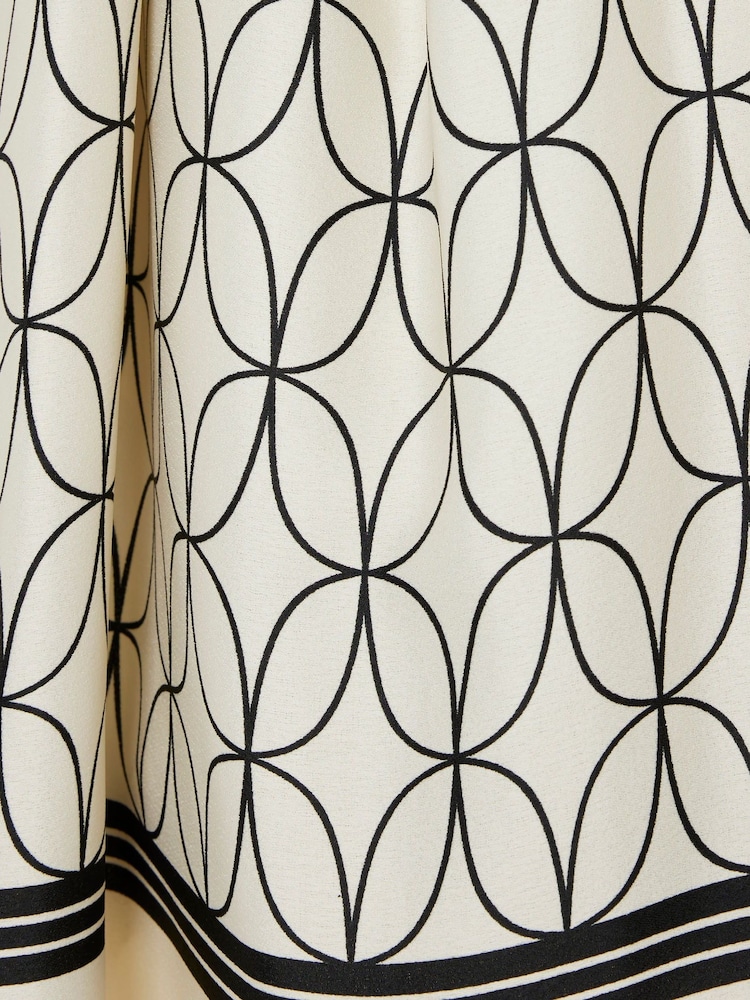 River Island Cream Geo Print Halter Blouse - Image 4 of 4