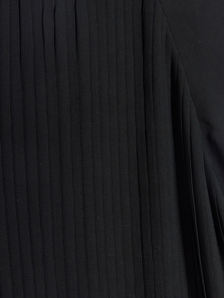 River Island Black Hybrid Pleated Blouse - Image 4 of 4