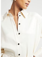 River Island White Belted Shirt Dress - Image 3 of 4