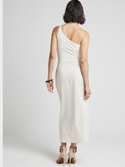 River Island Cream 100% Linen Button Up Maxi Skirt - Image 2 of 4