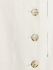 River Island Cream 100% Linen Button Up Maxi Skirt - Image 4 of 4