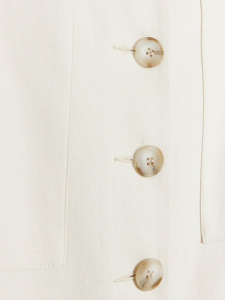 River Island Cream 100% Linen Button Up Maxi Skirt - Image 4 of 4 River Island Cream 100% Linen Button Up Maxi Skirt - Image 4 of 4