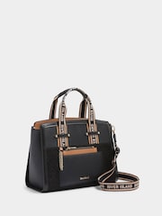 River Island Black Black Webbing Handle Front Pocket Tote Bag - Image 4 of 4