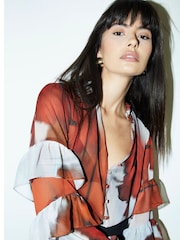 Cămașă cu nasturi River Island Volănașe - Imaginea 3 din 4