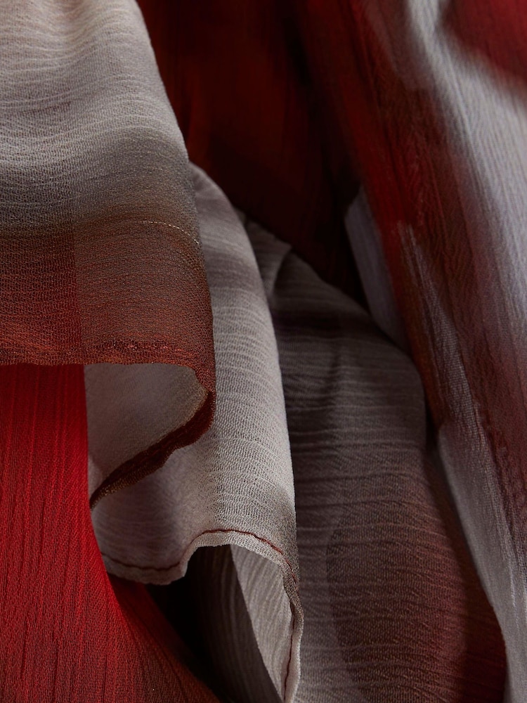 River Island Red Ruffle Detail Button Shirt - Image 4 of 4 River Island Red Ruffle Detail Button Shirt - Image 4 of 4